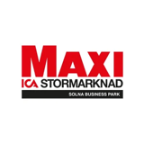 Ica Maxis logotyp - Handla livsmedel hos Ica Maxi Solna med rabatt genom Seiva.