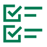 Ikon - checkboxar i grönt | Seiva.